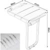 YOODODO Shower Chair Wall Mounted, for Bathing Showering Elderly Disabled Bath Bench with Legs Folding Bathroom Stools Shower Chair, 36*41cm, White view 2
