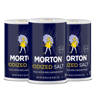 Morton Iodized Salt, All-Purpose, (26 oz), 3-Pack - All-Purpose, Ideal for Cooking & Table Use