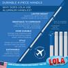 Angle Broom, 13" W Head, Large Style, Made w/Recycled Soda Bottle Bristles, & Aluminum, Includes Swivel Hang Cap for Storage -by LOLA, 1 Pack view 4