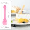 100PCS Tasting Spoons Ice Cream Dessert Taster Spoons Plastic Mini Spoons Disposable Dessert Spoons for Miniature Dessert Cups, Sampling, Small Catering Supplies, Tasting Party (Multi Color) view 3