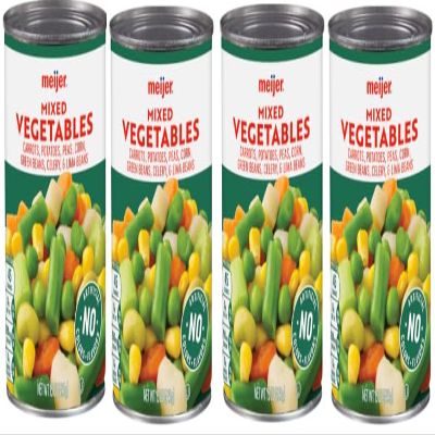 Generic Pack Of 4 Canned Mixed Vegetables, 15 oz