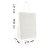 BAG BOX 100 Pack 8.25x4.3x10.6 Inch White Gift Bags with Handles,Bulk Kraft Paper Bags for Shopping, Retail, Merchandise, Wedding, Party Favors, Paper Grocery Sacks view 2