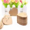 100 Pcs Brown Heart Shape Kraft Paper Gift Tags Price Tags Crafts Hang Tags Label Tags with Gift Wrapping Supplies view 2