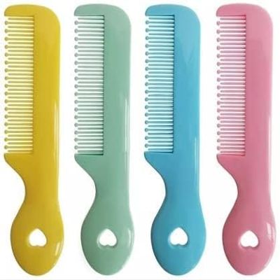 4Pcs Colorful Tip Bristles Baby Cute Comb Baby Grooming for Sensitive Scalp Skin, for Nursery Newborn Infant Girl Boy Kids Comb Baby Grooming (Round)