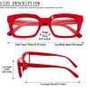 REAVEE 2 Pack Oprah Style Oversized Reading Glasses for Women Men Blue Light Blocking, Ladies Stylish Retro Square Large Computer Readers (Red/Brown Leopard 1.5x) view 3