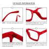 REAVEE 2 Pack Oprah Style Oversized Reading Glasses for Women Men Blue Light Blocking, Ladies Stylish Retro Square Large Computer Readers (Red/Brown Leopard 1.5x) view 4