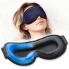 3D Cooling Gel 6oz Weighted Eye Mask for Sleeping & Screen Fatigue Relief, Ice Cold Compress Sleep Mask for Migraines, Headaches & Eye Strain, 100% Blocking Contour Eye Mask for Better Rest, Blue view 1
