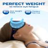 3D Cooling Gel 6oz Weighted Eye Mask for Sleeping & Screen Fatigue Relief, Ice Cold Compress Sleep Mask for Migraines, Headaches & Eye Strain, 100% Blocking Contour Eye Mask for Better Rest, Blue view 3