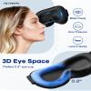 3D Cooling Gel 6oz Weighted Eye Mask for Sleeping & Screen Fatigue Relief, Ice Cold Compress Sleep Mask for Migraines, Headaches & Eye Strain, 100% Blocking Contour Eye Mask for Better Rest, Blue view 4