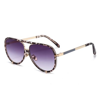 SightPerk Fashion Metal Sunglasses with UV400 Protection, Reading Glasses for Men and Women, Outdoor Use (Gray Leopard, 2.5, x)