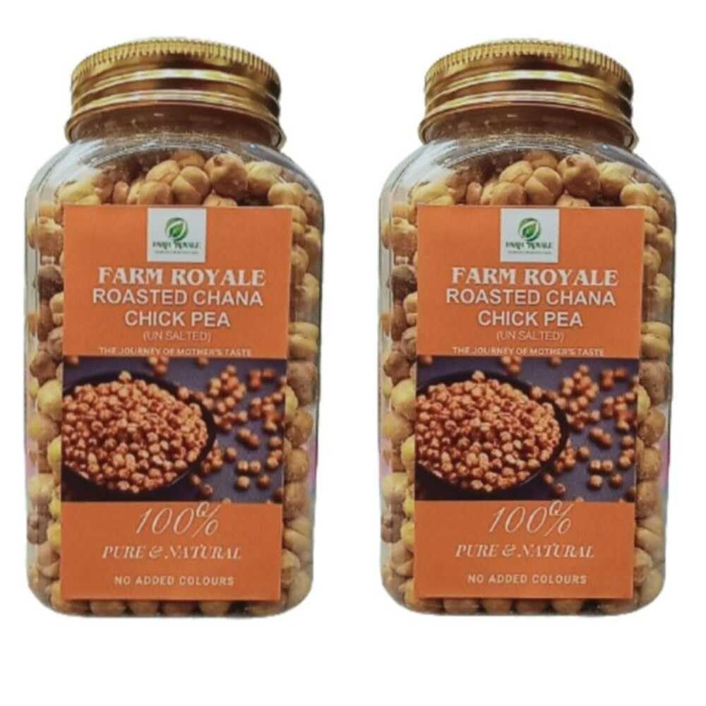 Farm Royale Roasted Chana Chick PEAS-1+1 Combo (175gm &175gm)||100% Pure and Natural||Export Quality||Hand picked materrial