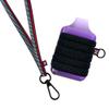 VCase Device Holder with Lanyard, Comfortable Design, 3 Case Sizes for Perfect Fit, Strong Device Lanyard, High-Strength Elastic Holder (Black Line Pattern, Large) view 1