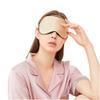 100% Mulberry Silk Sleep Mask for Women/Men Airplane Travel, Pure 22 Momme Silk Eye Mask Blackout for Sleeping, Ajustable, Luxury, Anti Wrinkle, Anti Aging Silk Blindfold, Made in USA (Champagne) view 1