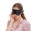 100% Mulberry Silk Sleep Mask for Women/Men Airplane Travel, Pure 22 Momme Silk Eye Mask Blackout for Sleeping, Ajustable, Luxury, Anti Wrinkle, Anti Aging Silk Blindfold, Made in USA (Black) view 1