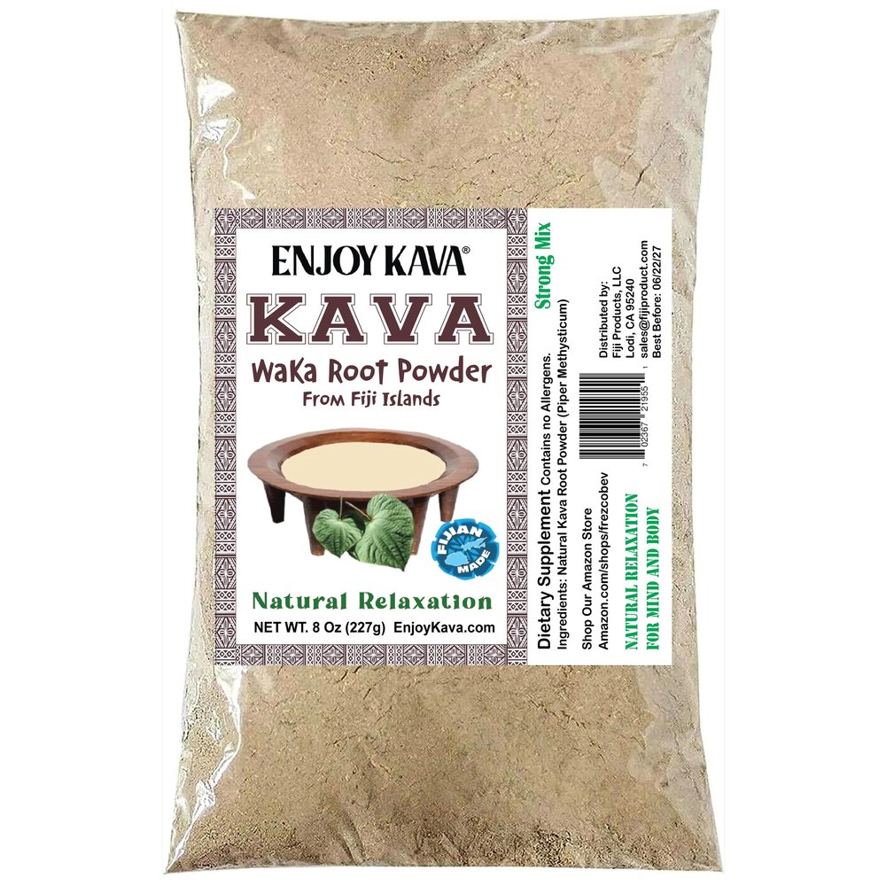 Enjoy Kava - Vanuatu Root Powder (Value Pack of 3 x 1/2 Lb Ea Bag) Pure Noble Kava
