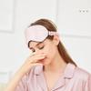 100% Mulberry Silk Sleep Mask for Women/Men Airplane Travel, Pure 22 Momme Silk Eye Mask Blackout for Sleeping, Ajustable, Luxury, Anti Wrinkle, Anti Aging Silk Blindfold, Made in USA (Pink) view 3