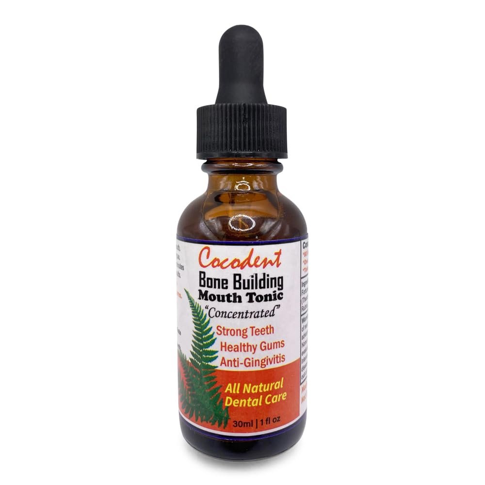 Cocodent Mouth Tonic, Antigingivits, Antiplaque, Anticavity, Remineralizing, Sensitive Teeth, Strengthens and Protects with Drynaria and Cacao - All Natural -1 Month Supply