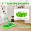 4PCS Reusable Microfiber Mop Pads Compatible with Swiffer Sweeper, Washable Wet Mop Pad, Refill Pad for Wet Dual Purpose Mop for 10-12 Inch Cleaning Mops view 2