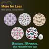 Amolyfe - Dexcom G7 Over Patches, 10-Pack Dexcom Stelo Overpatches, Bump-Proof with Hard Cap, Waterproof, Breathable, Medical Adhesive, 10-Day CGM Protection (Flower) view 2