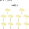 10PCS Acrylic Gold Ginkgo leaf Cake Topper Cake Decoration Baking Accessories Party Supplies Cake Decorating Tools view 2