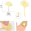 10PCS Acrylic Gold Ginkgo leaf Cake Topper Cake Decoration Baking Accessories Party Supplies Cake Decorating Tools view 4