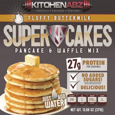 Buttermilk Super Cakes, High Protein Pancake Mix, Healthy Protein Pancakes for a Nutritious Breakfast, High Protein Breakfast Pancake Mix - 13.08 Oz