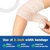 AZEN Premium 4 Pack Elastic Bandage Wrap (2x2", 2x3"), Compression Wrap Bandage for Legs, Ankle, Knee, Tummy, Body, Latex-Free, Lymphedema Wraps for Legs view 3