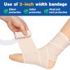 AZEN Premium 4 Pack Elastic Bandage Wrap (2x2", 2x3"), Compression Wrap Bandage for Legs, Ankle, Knee, Tummy, Body, Latex-Free, Lymphedema Wraps for Legs view 4