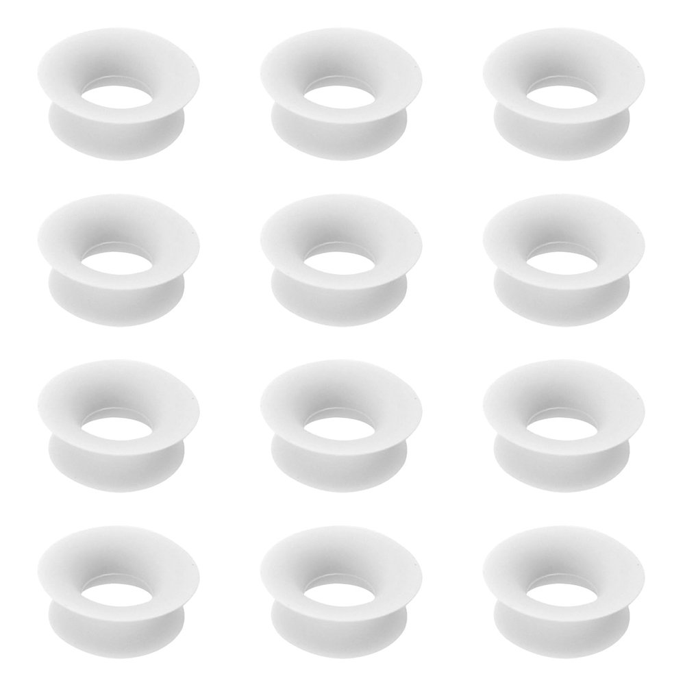12pcs Mute Style Pack for Earplugs, Silicone Quiet Ear Plugs Mute Insert Style Pack Earplugs Accessories Daily Control Bundle for Home Office Library Journey (White)