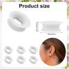 12pcs Mute Style Pack for Earplugs, Silicone Quiet Ear Plugs Mute Insert Style Pack Earplugs Accessories Daily Control Bundle for Home Office Library Journey (White) view 2