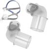 2Pack Replacement Elbow Connector for Mirage FX, Replacement Elbow Connector Assembly Accessory Fit for Mirage FX Nasal view 1