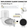 2Pack Replacement Elbow Connector for Mirage FX, Replacement Elbow Connector Assembly Accessory Fit for Mirage FX Nasal view 3