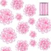 25 Pcs Gift Bows Assortment - 3 Size Gift Bowsand 1 Crimped Curling Ribbons, Perfect for Christmas, HolidayBirthdays, Weddings, Baby/Bridal Showers, Party (Pink) view 1