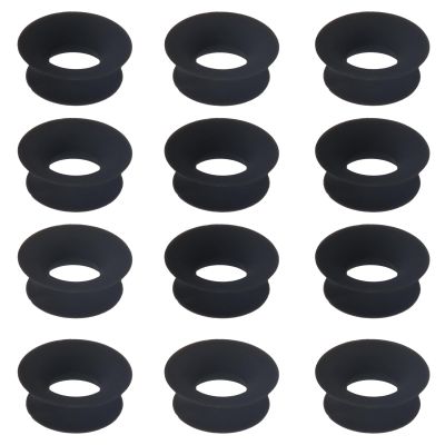 12pcs Mute Style Pack for Earplugs, Silicone Quiet Ear Plugs Mute Insert Style Pack Earplugs Accessories Daily Control Bundle for Home Office Library Journey (Black)