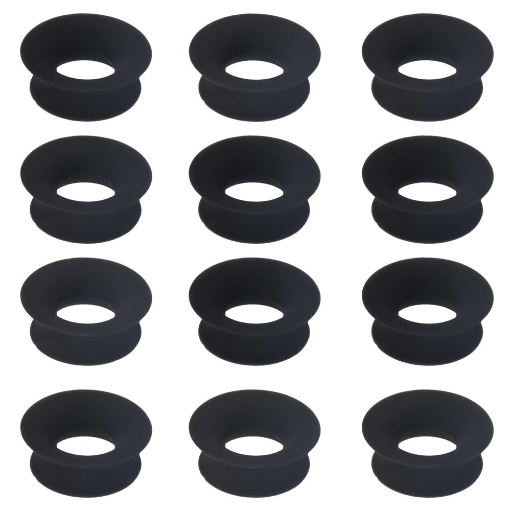 12pcs Mute Style Pack for Earplugs, Silicone Quiet Ear Plugs Mute Insert Style Pack Earplugs Accessories Daily Control Bundle for Home Office Library Journey (Black)