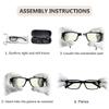 Computer Blue Light Blocking Reading Glasses - Black Clear-Left Eye +2.00 view 4
