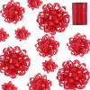 25 Pcs Gift Bows Assortment - 3 Size Gift Bowsand 1 Crimped Curling Ribbons, Perfect for Christmas, HolidayBirthdays, Weddings, Baby/Bridal Showers, Party (Red) view 1