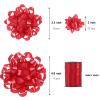 25 Pcs Gift Bows Assortment - 3 Size Gift Bowsand 1 Crimped Curling Ribbons, Perfect for Christmas, HolidayBirthdays, Weddings, Baby/Bridal Showers, Party (Red) view 2