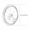 24inch Sports Wheelchair Rear Wheels, Inflatable Wheelchair Wheel Replacement, with Aluminum Hub and 127mm1/2" Bearing (Color : Blue, Size : 60cm(24in)) view 4