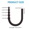 JIELUO Shower Enema Douche Nozzles , 4 Holes Water Spray Comfortable Silicone Nozzles Enema Attachment, Reusable Shower Enema Hose with on/off control valve and shower hose, Black view 2
