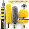 36 Foot High Ceiling Duster Kits with 7-30ft Heavy Duty Extension Pole, High Reach Duster for Cleaning,Microfiber Feather Duster,Cobweb Duster,Ceiling Fan Duster,Window Squeegee & Cleaner view 1