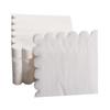 200 Pack Cocktail Napkin 2-Ply Scalloped Edged Dessert Napkins Folded 5 x 5 Inches Disposable Napkins for Dinner Wedding Birthday Party Bridal Anniversary Reception Event (White) view 4