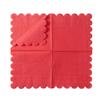 100 Pack Cocktail Napkin 2-Ply Scalloped Edged Dessert Napkins Folded 5 x 5 Inches Disposable Napkins for Dinner Wedding Birthday Party Bridal Anniversary Reception Event (Red) view 3