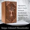 STELLAR EXPORTS Well Crafted Tree of Life Wooden Urns for Human Ashes Adult - Urns for Cremation Ashes Mother Father, Tree of Life Urn (Natural Wood, Keepsake-16 Cu.In) view 2