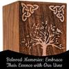 STELLAR EXPORTS Well Crafted Tree of Life Wooden Urns for Human Ashes Adult - Urns for Cremation Ashes Mother Father, Tree of Life Urn (Natural Wood, Keepsake-16 Cu.In) view 4