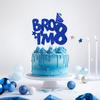 Jenrtvis Bro I'm 8 Cake Topper, 8th Birthday Cake Topper, Happy 8th Birthday Party Decoration, Eight Years Old Bday Cake Picks Eight Fabulous Cake Decorations Blue Glitter view 2