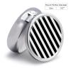 YJWANDO Round Pill Box Black & White Stripe Print 3 Compartment Medicine Pill Case Print Pill Organizer Decorative Metal Portable Pill Box Pocket Pill Box, Style view 2