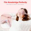 3D Sleep Mask with Earplugs, 100% Light Blackout Eye Mask for Sleep, Washable Sleeping Mask, 0 Pressure Eye Covers for Sleep with Wider Adjustable Strap, Only 1.3oz Light Soft Sleeping Mask (Pink) view 2