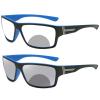 Transition Photochromic Bifocal Reading Glasses Safety Glasses with Readers Sport Magnifying Reading Goggles for Men Women (blue, 2.25, x) view 1