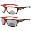 Transition Photochromic Bifocal Reading Glasses Safety Glasses with Readers Sport Magnifying Reading Goggles for Men Women (red, 2, x) view 1